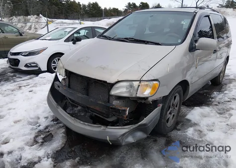 2002 Toyota Sienna Le из США, поврежденный, VIN 4T3ZF13C92U464792